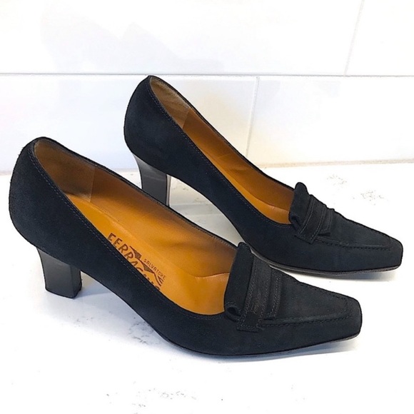 Salvatore Ferragamo Suede Heels - Picture 1 of 6